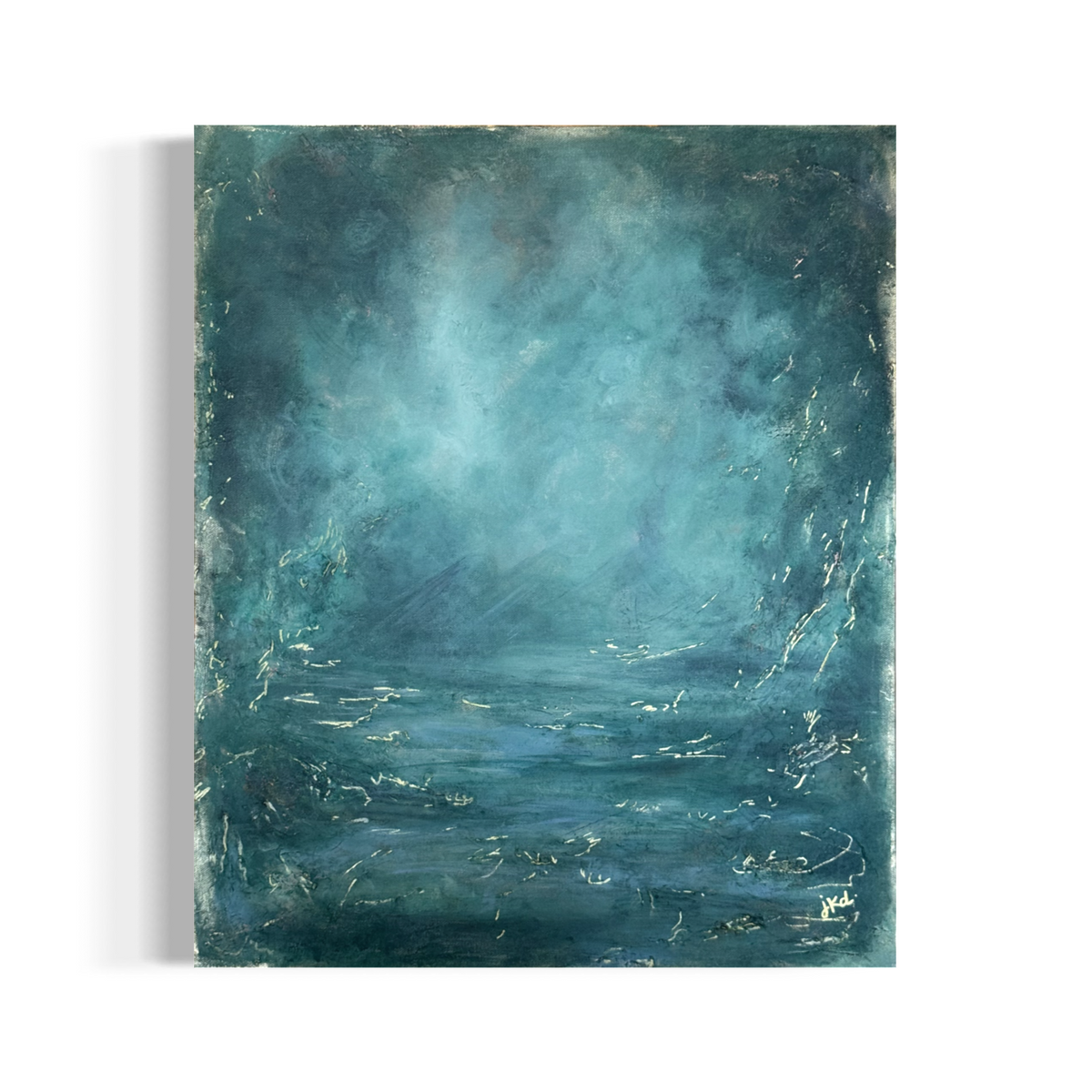 meditation room decor dark green blue