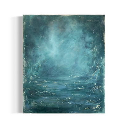 meditation room decor dark green blue