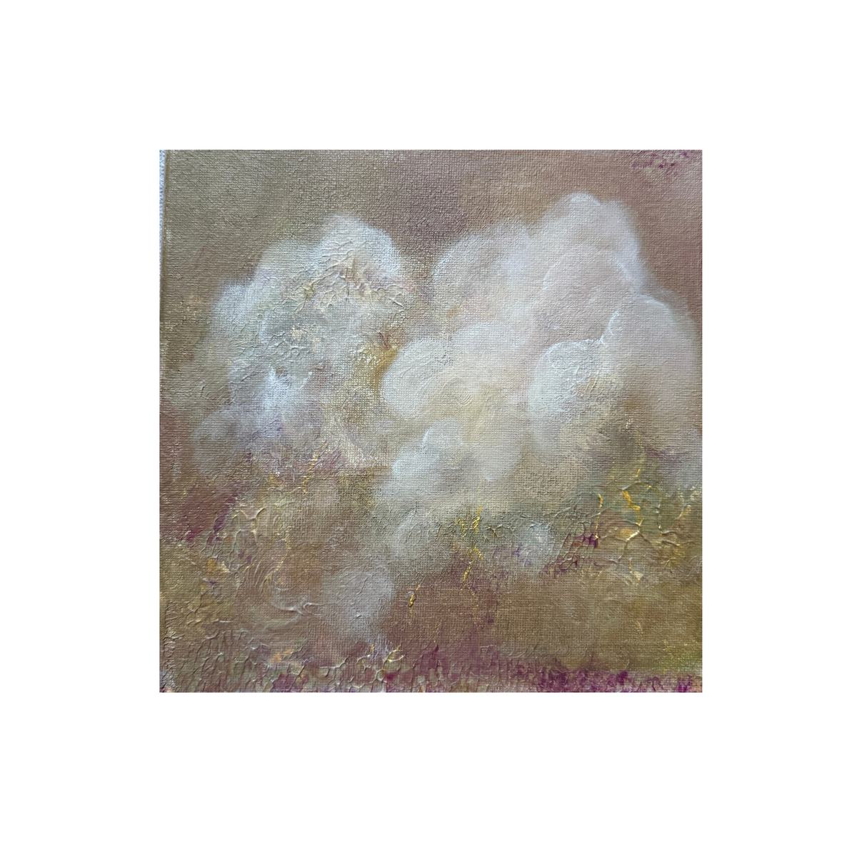 8x8" Cloud Study | Original Abstract Painting