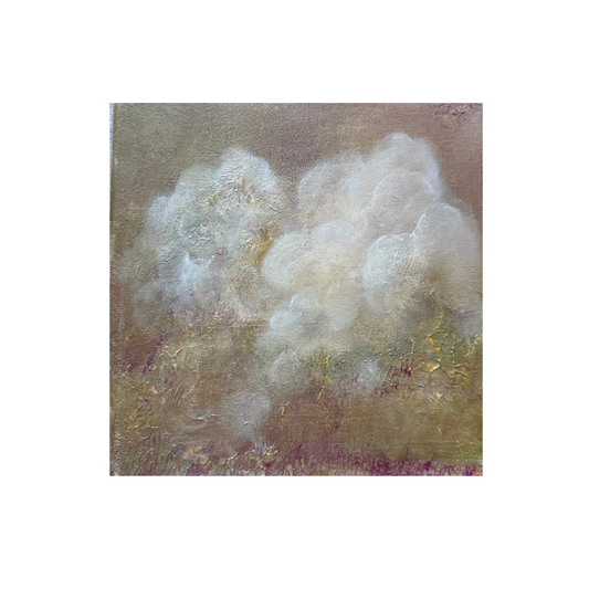8x8" Cloud Study | Original Abstract Painting