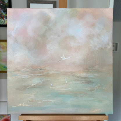 A Calm Retreat, 24x24" Framed | Original Painting